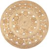 vidaXL Covor din iută cu model &icirc;mpletit, 150 cm rotund
