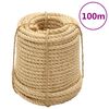 vidaXL Corzi sisal, 5 buc., 14 mm, 100 m