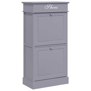 vidaXL Pantofar, gri, 50x28x98 cm, lemn de paulownia