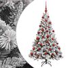 vidaXL Brad de Crăciun artificial cu globuri 120 cm 150 LED-uri