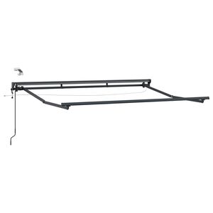 vidaXL Cadru de copertină electrică cu LED-uri Antracit 2,5 x 2 m