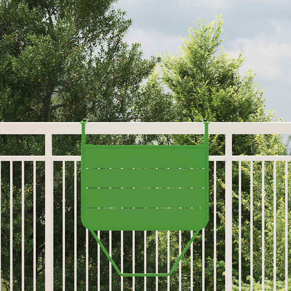 vidaXL Masă Suspendată pentru Balcon Verde 60 x 39 x 65 cm Oțel