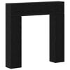 vidaXL Cadru pentru șemineu Stejar Negru 102 x 18 x 100,5 cm