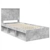 vidaXL Cadru de pat Gri Concret 90 x 190 cm Lemn de pin masiv