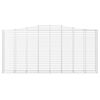 vidaXL Coșuri gabion arcuite 10 buc, 400x50x180/200cm, fier galvanizat