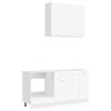 vidaXL Unitate de bucătărie LYON 5 pcs Alb Lemn prelucrat