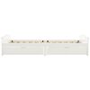 vidaXL Cadru de pat cu 2 sertare, alb, 90 x 200 cm, lemn masiv de pin