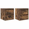 vidaXL Noptiere montate pe perete 2 buc Stejar afumat 38x34x40 cm