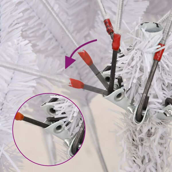 vidaXL Brad de Crăciun artificial cu balamale și zăpadă pufoasă 240 cm