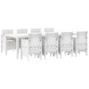 vidaXL Set de masă pentru grădină 9 pcs Gri deschis Ratan Polt