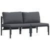 vidaXL Mobilier pentru Exterior 2 Bucată Antracit 80 x 80 x 71 cm Oțel