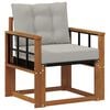 vidaXL Canapea de exterior Lemn Solid de Acacia Gri natural și deschis