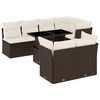 vidaXL Set canapele de grădină cu perne, 8 piese, maro, poliratan
