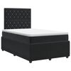 vidaXL Pat boxspring cu saltea cu headboard Negru 120 x 190 cm Catifea