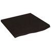 vidaXL Blat de masă maro 60x60x(2-4) cm, lemn masiv stejar tratat