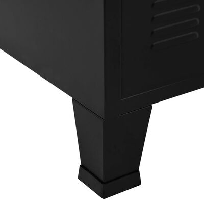 vidaXL Dulap industrial de depozitare, negru, 75x40x120 cm, oțel