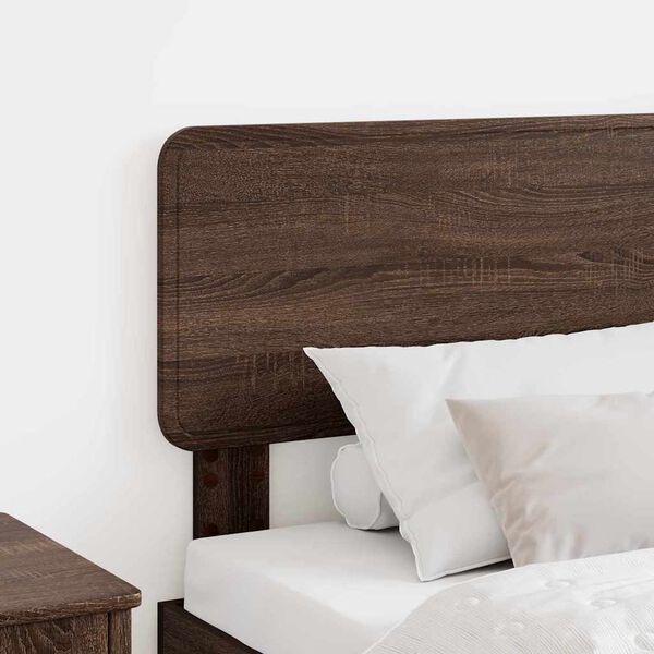 vidaXL Tăblie cap cu headboard Stejar &icirc;nchis 80 cm Lemn compozit