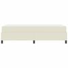 vidaXL Cadru de pat cu saltea Crem 100 x 200 cm Piele artificială