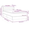 vidaXL Pat box spring cu saltea, roz, 90x220 cm, catifea