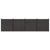 vidaXL Set de Gard 4 buc. 699 x 186 cm WPC și Aluminiu Negru
