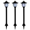 vidaXL Lămpi solare de exterior cu LED, 3 buc, negru