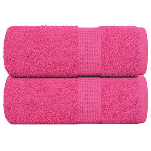 vidaXL Prosoape de baie, FROGN, 2 buc., roz, 30x30 cm, 360 g/m&sup2;