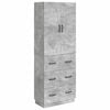 vidaXL Set de Dulapuri 2 pcs Gri Beton 66 x 34,5 x 87 cm