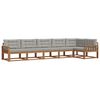 vidaXL Set de canapele de exterior 6 buc. Natural și gri deschis