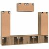 vidaXL Set comodă TV Pe perete 7 pcs Stejar Artizanal Lemn compozit