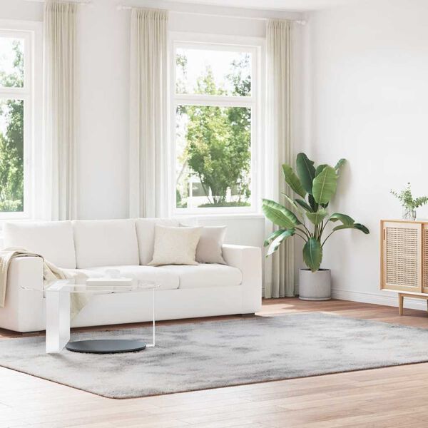 vidaXL Covor shaggy cu pom &icirc;nalt, NAVARRA, gri argintiu, 240x340 cm