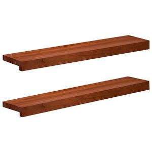 vidaXL Pervazuri 2 buc. Maro 70 x 15 x 2 cm Lemn de fag masiv