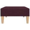 vidaXL Canapea extensibilă cu taburet, 2 locuri, violet, textil
