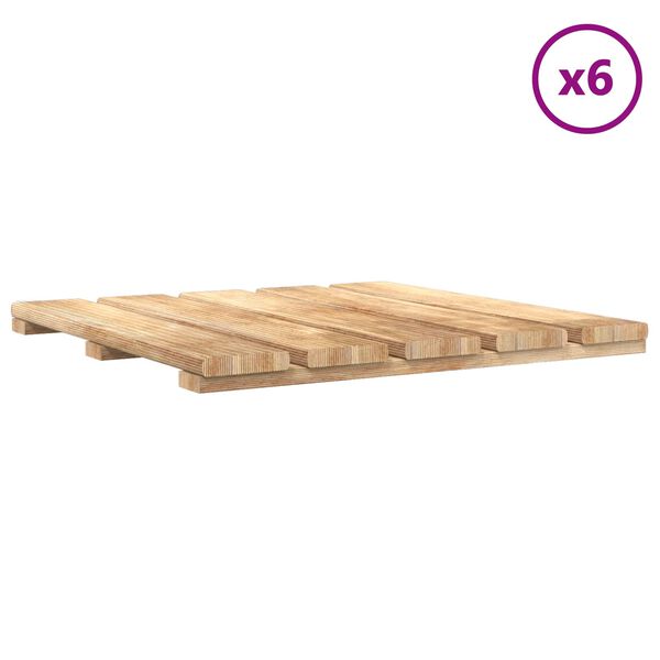 vidaXL Plăci pentru Deck 6 pcs Maro 50 x 50 cm