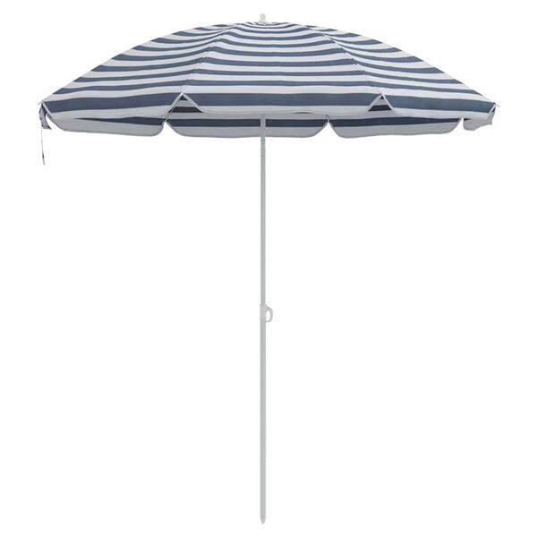 vidaXL Parasol de Plajă Albastru și Alb 263 x 263 x 272 cm