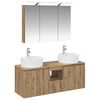 vidaXL Set dulap baie 4 buc. Stejar Artizanal Lemn prelucrat