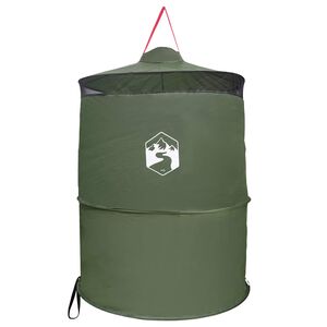vidaXL Cort de toaletă pop-up cu sfoară de agățat Verde 97 x 126 cm