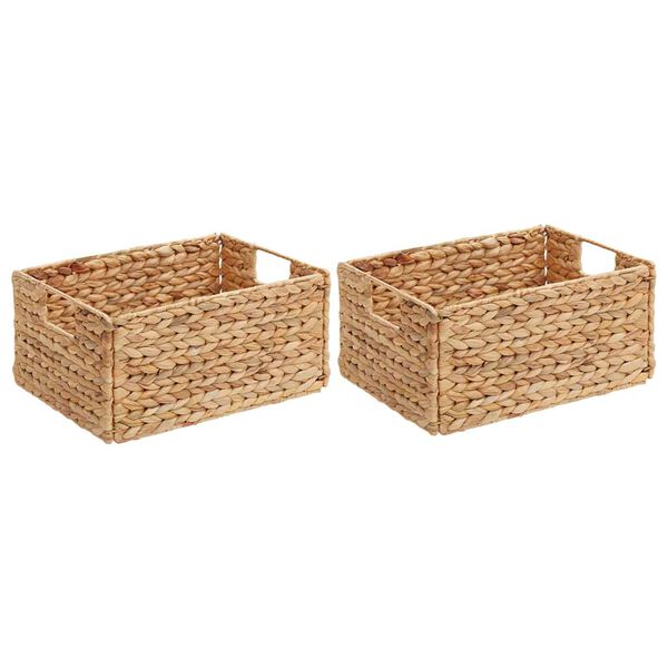 vidaXL Coșuri de depozitare 2 pcs natural 35 x 25 x 17 cm