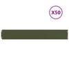 vidaXL Margine pentru gazon 50 buc. 15 x 103 cm Oțel Verde măsliniu