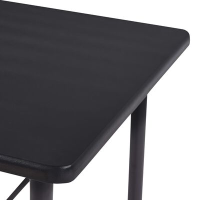 vidaXL Masă de bar, negru, 120 x 60 x 110 cm, MDF