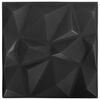 vidaXL Panouri de perete 24 pcs Negru Diamond 50 x 50 cm Spumă XPS