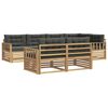 vidaXL Set de canapele de exterior 7 buc. Alb și antracit Poliester