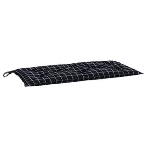 vidaXL Pernă bancă de grădină negru carouri, 100x50x7cm, textil Oxford