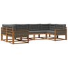vidaXL Set de canapele de exterior 6 buc. Natural și Antracit