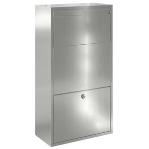 vidaXL Cutie pentru colet Argintiu 44 x 22 x 82 cm Oțel Galvanizat
