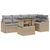 vidaXL Set de canapele pentru grădină 6 buc. Bej Poli Rattan