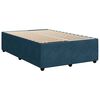 vidaXL Pat box spring cu saltea, albastru, 120x200 cm, catifea