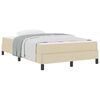 vidaXL Pat cu arcuri Crem 120 x 190 cm țesătură