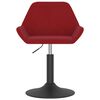 vidaXL Scaun de bucătărie pivotant, roșu vin, catifea