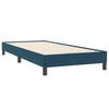 vidaXL Pat box spring cu saltea, albastru &icirc;nchis, 80x220 cm, catifea