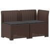 vidaXL Canapea de Grădină cu 2 Locuri cu Perne Aspect Rattan PP Maro